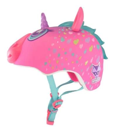 Kask dziecięcy juniorski RASKULLZ SUPER RAINBOW CORN LED roz. S CHILD FS 5+ (50-54 cm) (NEW 2026)