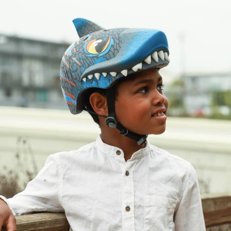 Kask dziecięcy juniorski RASKULLZ SIR CHOMPZ blue roz. S CHILD FS 5+ (50-54 cm) (NEW 2026) - rove.pl