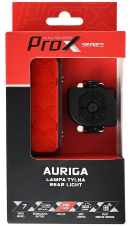 Lampa tył Prox Auriga 300lm USB-C pilot, alarm