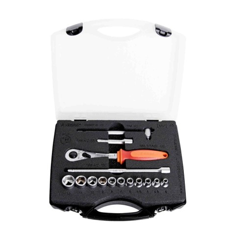 Przejdź do produktu UNIOR Zestaw kluczy nasadowych 1/4'' w pudełku