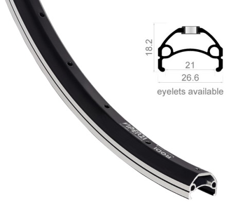 Przejdź do produktu Obręcz VIPER 26'' 559x21 czarna 36 otw.