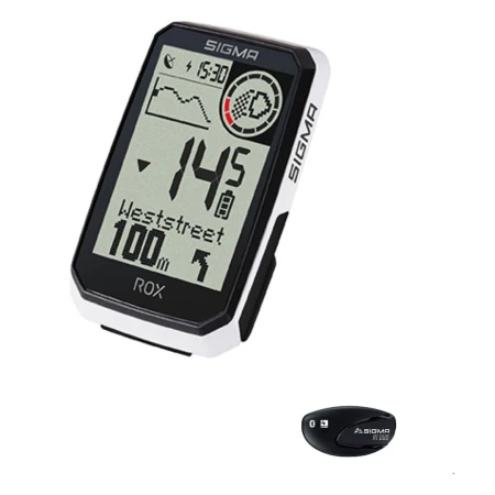 Sigma licznik ROX 4.0 ENDURANCE HR SET biały - rove.pl