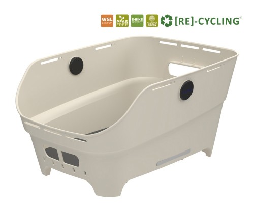 Przejdź do produktu Kosz tylny na bagażnik BASIL CENTO NEO rear bicycle basket, 21L WSL System, off-white (NEW 2026)