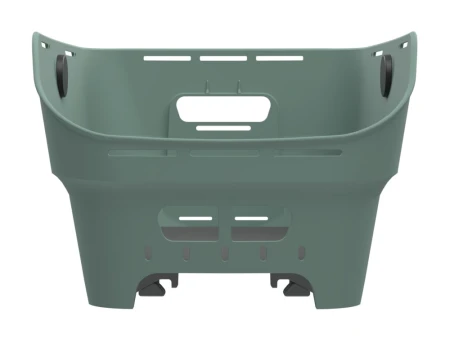 Kosz tylny na bagażnik BASIL CENTO NEO rear bicycle basket, 21L WSL System, silvergreen (NEW 2026) - rove.pl