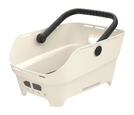 Kosz tylny na bagażnik BASIL CENTO NEO rear bicycle basket, 21L MultiSystem NX, off-white (NEW 2026) - rove.pl