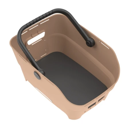 Kosz tylny na bagażnik BASIL CENTO NEO rear bicycle basket, 21L MultiSystem NX, sand (NEW 2026)