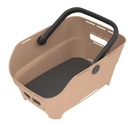 Kosz tylny na bagażnik BASIL CENTO NEO rear bicycle basket, 21L MultiSystem NX, sand (NEW 2026)