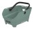 Kosz tylny na bagażnik BASIL CENTO NEO rear bicycle basket, 21L MultiSystem NX, silvergreen (NEW 2026)