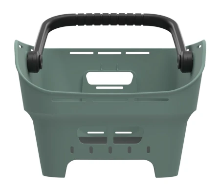 Kosz tylny na bagażnik BASIL CENTO NEO rear bicycle basket, 21L MultiSystem NX, silvergreen (NEW 2026)