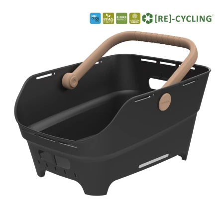 Kosz tylny na bagażnik BASIL CENTO NEO rear bicycle basket, 21L MIK System (ready to go) black (NEW 2026) - rove.pl