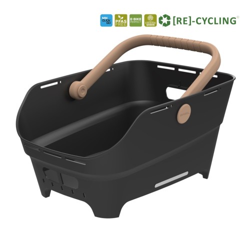 Przejdź do produktu Kosz tylny na bagażnik BASIL CENTO NEO rear bicycle basket, 21L MIK System (ready to go) black (NEW 2026)