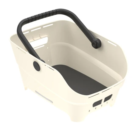 Kosz tylny na bagażnik BASIL CENTO NEO rear bicycle basket, 21L MIK System (ready to go), off-white (NEW 2026) - rove.pl