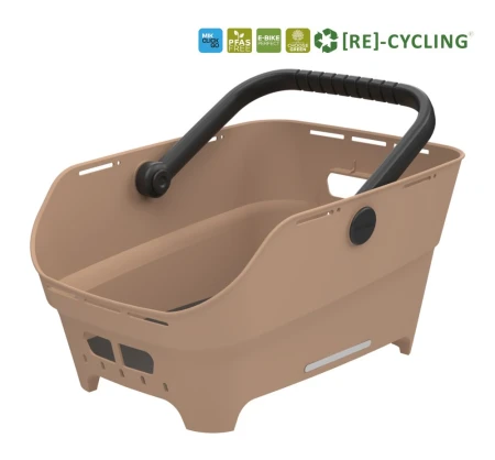 Kosz tylny na bagażnik BASIL CENTO NEO rear bicycle basket, 21L MIK System (ready to go) sand (NEW 2026) - rove.pl