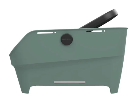 Kosz tylny na bagażnik BASIL CENTO NEO rear bicycle basket, 21L MIK System (ready to go), silvergreen (NEW 2026) - rove.pl