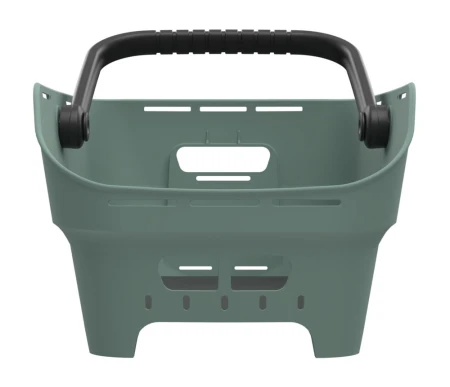 Kosz tylny na bagażnik BASIL CENTO NEO rear bicycle basket, 21L MIK System (ready to go), silvergreen (NEW 2026) - rove.pl