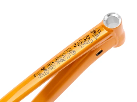 Rama Rocbird Junior, z damperem X-Fusion O2 Pro R 185x55mm, koła 26"/24", Copper Orange/Light Orange połysk, Small