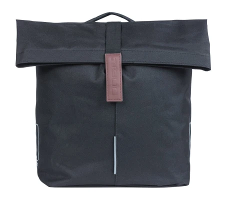 Sakwa pojedyncza BASIL CITY DOUBLE PANNIER MIK 28-32L, MIK System (ready to go) wodoodporny poliester, black (NEW 2026)