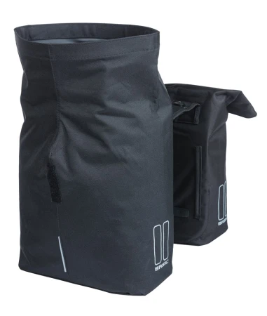 Sakwa pojedyncza BASIL CITY DOUBLE PANNIER MIK 28-32L, MIK System (ready to go) wodoodporny poliester, black (NEW 2026)
