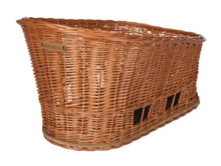 Kosz tylny na bagażnik BASIL PASJA dla zwierząt MIK 50cm, MIK System (ready to go), Adapter Plate 2.0 (blokada), wiklinowy, natural (NEW 2026) - rove.pl