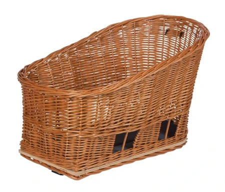 Kosz tylny na bagażnik BASIL PASJA dla zwierząt MIK 50cm, MIK System (ready to go), Adapter Plate 2.0 (blokada), wiklinowy, natural (NEW 2026) - rove.pl