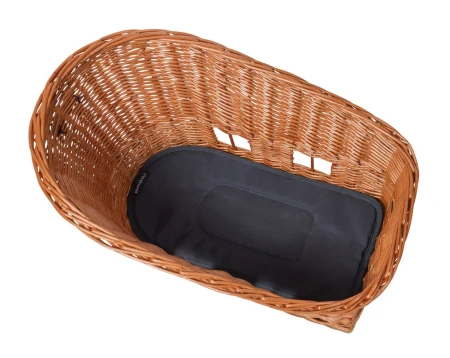 Kosz tylny na bagażnik BASIL PASJA dla zwierząt MIK 50cm, MIK System (ready to go), Adapter Plate 2.0 (blokada), wiklinowy, natural (NEW 2026) - rove.pl