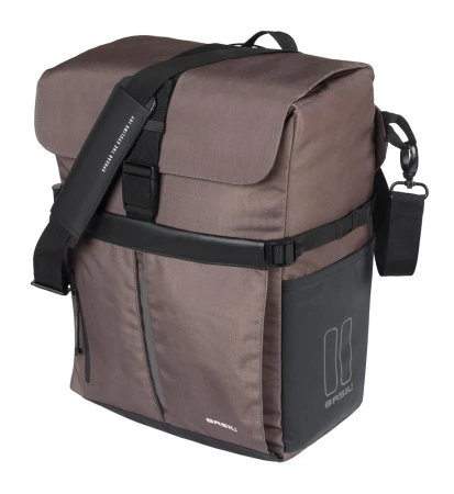 Sakwa pojedyncza BASIL MOVE COMMUTER BICYCLE BAG, MIK STUDS, 15L, wodoodporna, Brown (NEW) - rove.pl