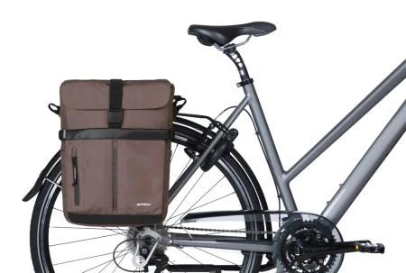 Sakwa pojedyncza BASIL MOVE COMMUTER BICYCLE BAG, MIK STUDS, 15L, wodoodporna, Brown (NEW) - rove.pl