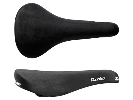 Siodło SELLE ITALIA HERITAGE TURBO 1980 L (id match L1), Pręty Fec Alloy, Skóra Nubuk, Czarne, 370g (NEW)