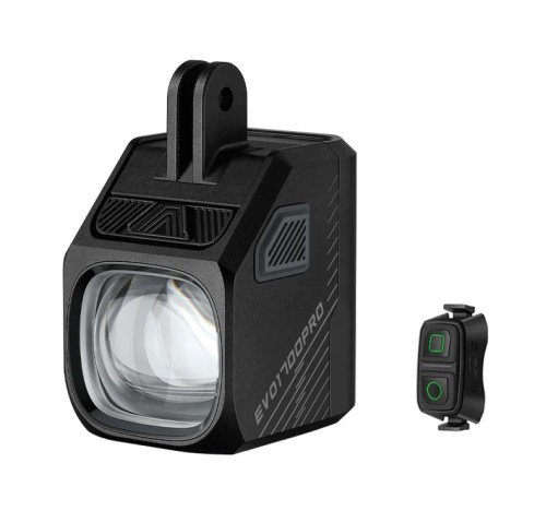 Przejdź do produktu Lampka przednia MAGICSHINE EVO 1700 BLACK PRO V2.0 FTR, 1700 lumenów, Czarna,  Zestaw Lampka + Uchwyt + Pilot (NEW 2026)