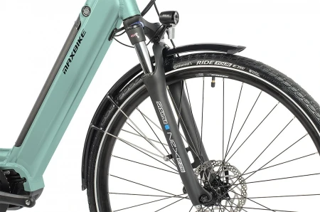 Rower elektryczny MAXBIKE Villa 28" Silver Ether