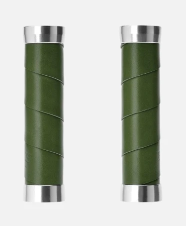 Chwyty BROOKS SLENDER LEATHER GRIPS RACING GREEN LIMITED EDITION, Rozmiar 130/130 (NEW) - rove.pl