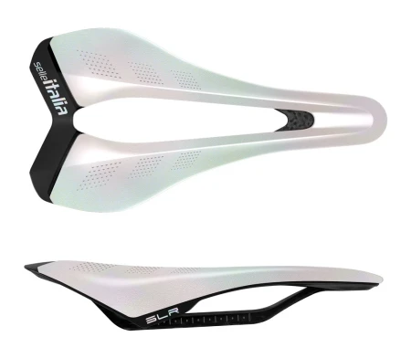 Siodło SELLE ITALIA SLR CARBON SE OPAL WHITE S (id match S3), Pręty Carbon, Waga 122g, Edycja Limitowana (NEW) - rove.pl