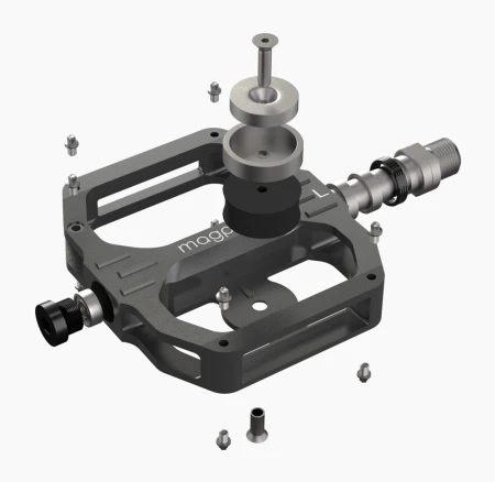 Pedały MAGPED SPORT2 GREY 100NM (Gravel, Trekking, MTB), Magnetyczne z blokami, Siła magnesu 100Nm dla rowerzystów <65kg, Grafitowe (NEW)