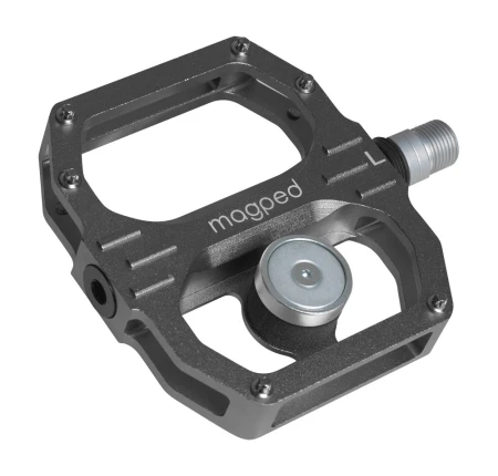 Pedały MAGPED SPORT2 GREY 150NM (Gravel, Trekking, MTB), Magnetyczne z blokami, Siła magnesu 150Nm dla rowerzystów 65-90kg, Grafitowe, Waga 440g (NEW) - rove.pl