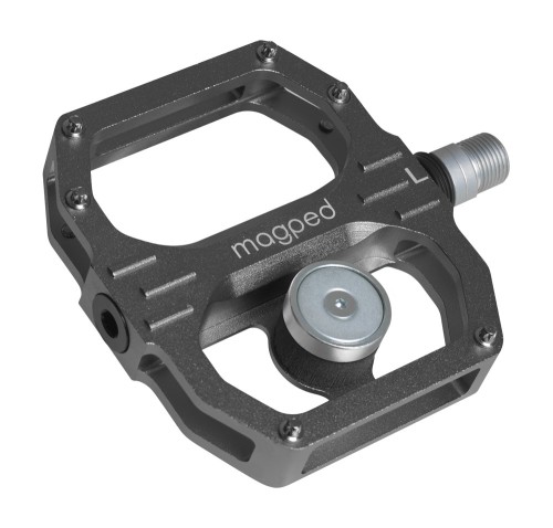 Przejdź do produktu Pedały MAGPED SPORT2 GREY 150NM (Gravel, Trekking, MTB), Magnetyczne z blokami, Siła magnesu 150Nm dla rowerzystów 65-90kg, Grafitowe, Waga 440g (NEW)