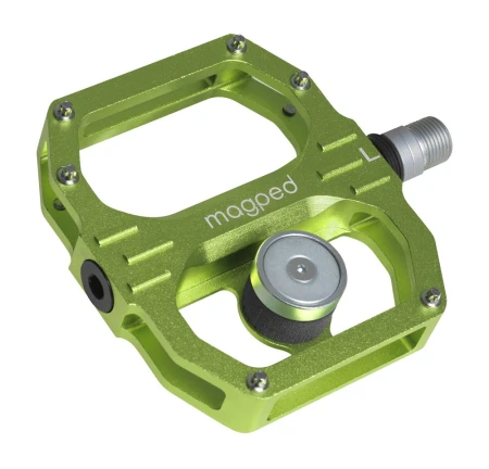 Pedały MAGPED SPORT2 GREEN 150NM (Gravel, Trekking, MTB), Magnetyczne z blokami, Siła magnesu 150Nm dla rowerzystów 65-90kg, Zielone, Waga 440g (NEW) - rove.pl