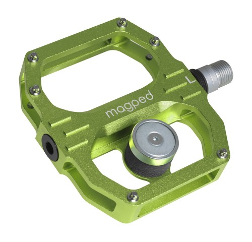 Przejdź do produktu Pedały MAGPED SPORT2 GREEN 150NM (Gravel, Trekking, MTB), Magnetyczne z blokami, Siła magnesu 150Nm dla rowerzystów 65-90kg, Zielone, Waga 440g (NEW)