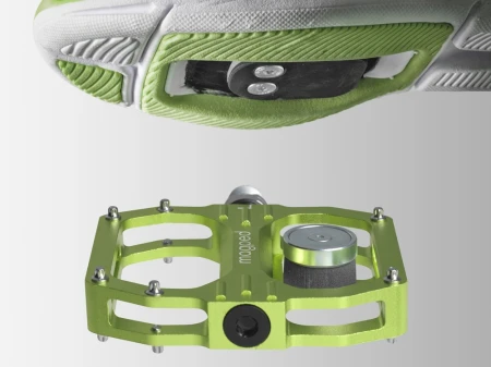 Pedały MAGPED SPORT2 GREEN 200NM (Gravel, Trekking, MTB), Magnetyczne z blokami, Siła magnesu 200Nm dla rowerzystów >75kg, Zielone, Waga 458g (NEW) - rove.pl