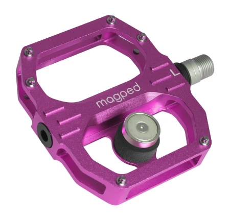 Pedały MAGPED SPORT2 PINK 100NM (Gravel, Trekking, MTB), Magnetyczne z blokami, Siła magnesu 100Nm dla rowerzystów <65kg, Różowe (NEW) - rove.pl