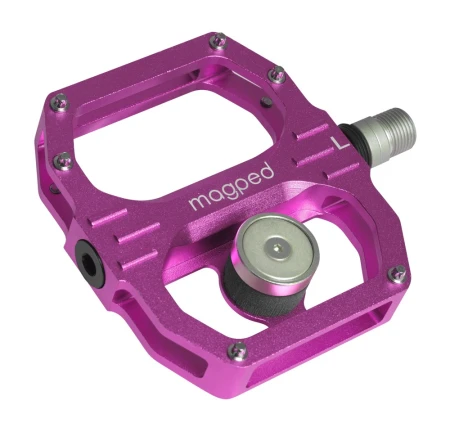 Pedały MAGPED SPORT2 PINK 150NM (Gravel, Trekking, MTB), Magnetyczne z blokami, Siła magnesu 150Nm dla rowerzystów 65-90kg, Różowe, Waga 440g (NEW) - rove.pl