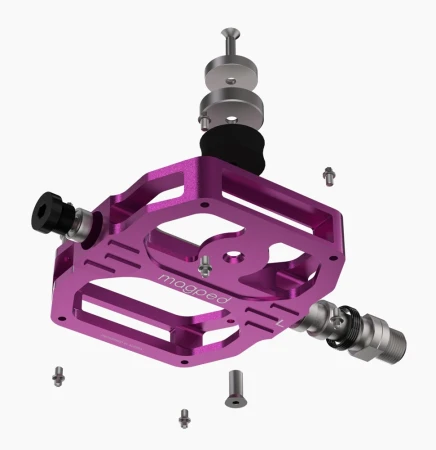 Pedały MAGPED SPORT2 PINK 150NM (Gravel, Trekking, MTB), Magnetyczne z blokami, Siła magnesu 150Nm dla rowerzystów 65-90kg, Różowe, Waga 440g (NEW)