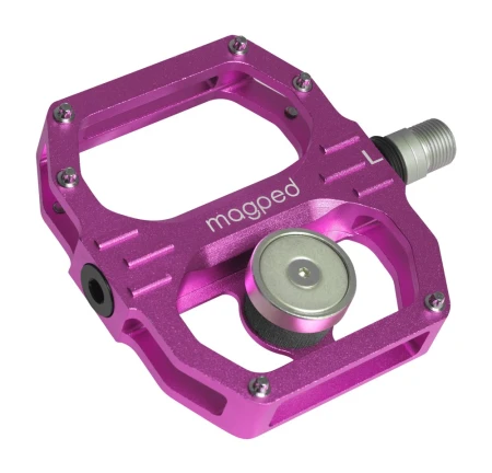 Pedały MAGPED SPORT2 PINK 200NM (Gravel, Trekking, MTB), Magnetyczne z blokami, Siła magnesu 200Nm dla rowerzystów >75kg, Różowe, Waga 458g (NEW) - rove.pl