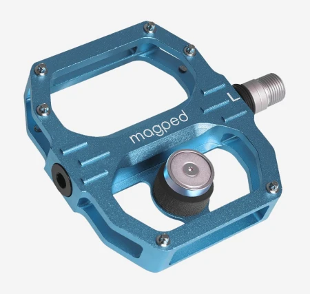 Pedały MAGPED SPORT2 BLUE 100NM (Gravel, Trekking, MTB), Magnetyczne z blokami, Siła magnesu 100Nm dla rowerzystów <65kg, Niebieskie (NEW) - rove.pl
