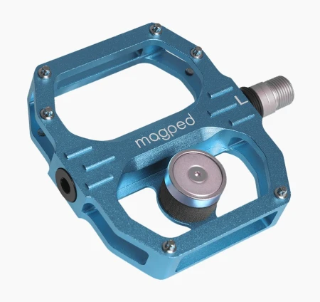 Pedały MAGPED SPORT2 BLUE 150NM (Gravel, Trekking, MTB), Magnetyczne z blokami, Siła magnesu 150Nm dla rowerzystów 65-90kg, Niebieskie, Waga 440g (NEW) - rove.pl