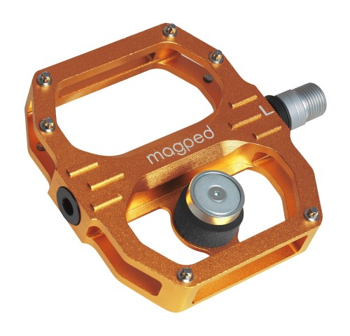 Przejdź do produktu Pedały MAGPED SPORT2 ORANGE 100NM (Gravel, Trekking, MTB), Magnetyczne z blokami, Siła magnesu 100Nm dla rowerzystów <65kg, Pomarańczowe (NEW)