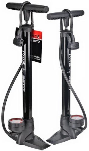 Przejdź do produktu Pompka rowerowa podłogowa Beto CMP-151SG1 Manometr Czarna