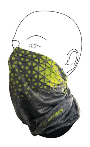 Przejdź do produktu Wielofunkcyjna chusta komin szaro-neonowy
