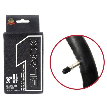 Dętka Black1 26x1.75-2.35 AV40 mm
