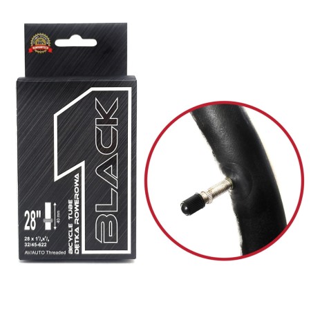 Dętka Black1 28x1.25-1.65 32/45-622 AV40mm