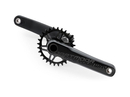Korby MTB Tribe Hollow, direct mount, drążone ramiona, bez zębatki, z zewn. łożyskami suportu, 175mm, czarny mat